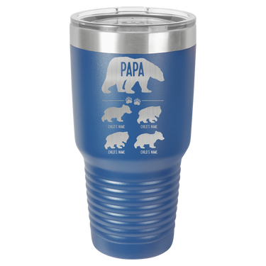 Papa Bear w/ 4 Cubs 30oz Ringneck Tumbler